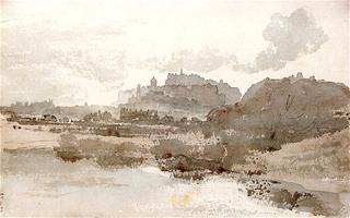 Edinburgh from the East, with St Mary's Loch in the Foreground and Calton Hill to the Right