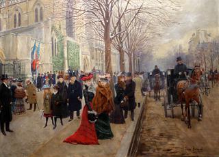 Après l'Office à l'Eglise de la Sainte-Trinité