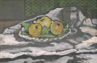 Verre et plat de pommes (Glass and Plate of Apples)