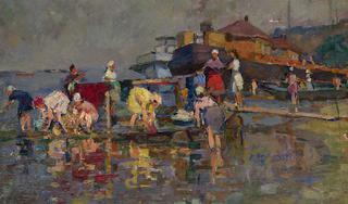 Washing Clothes in the Volga