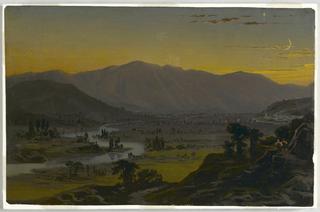 River Valley in the Moonlight