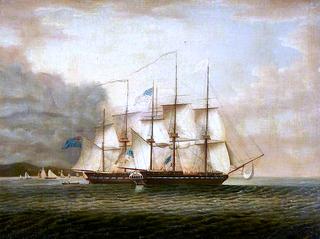 “香农”号航母乘坐“切萨皮克”号航母，1813年6月1日