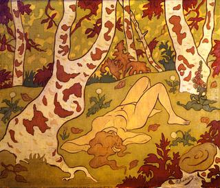 Nude Laying on Her Back in a Clearing