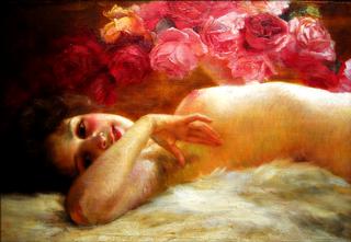 Nude with Roses