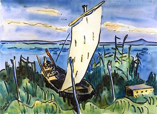 Sailboat by the Banks of Lake Leba