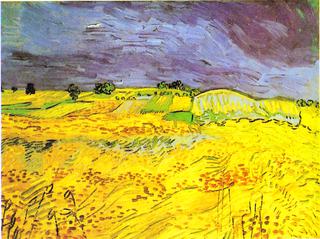 Wheatfield with Stormy Sky