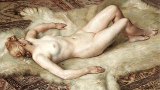 Nu Allonge sur une Peau d'Ours