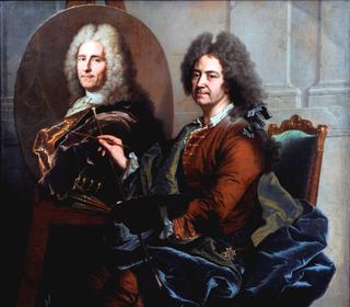Self Portrait Painting the Portrait of François de Castagney