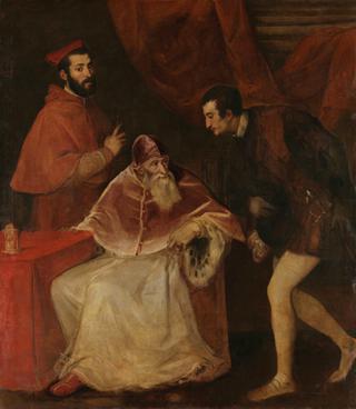 Pope Paul III with his Grandsons Alessandro and Ottavio Farnese
