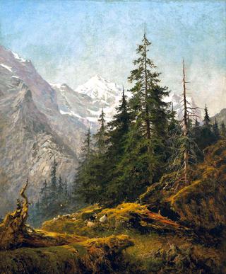 The Wetterhorn from above Rosenlani