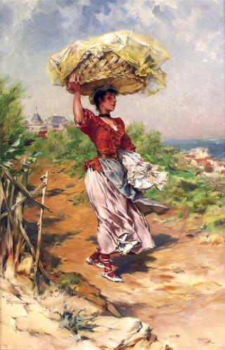 Walking back on washday