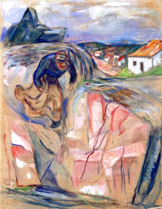 Woman Hurrying Downwards
