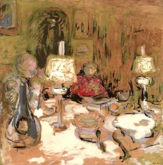 Dinner with Two Lamps, rue de Calais