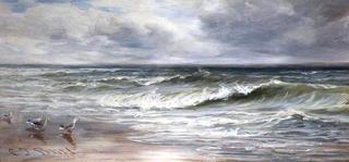 Sea Waves (panel in the Everitt Cabinet)