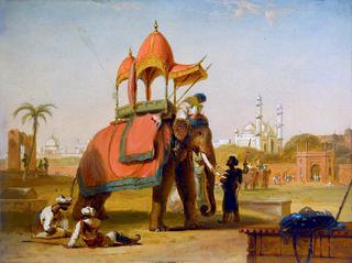 A Caparisoned Elephant – Scene near Delhi