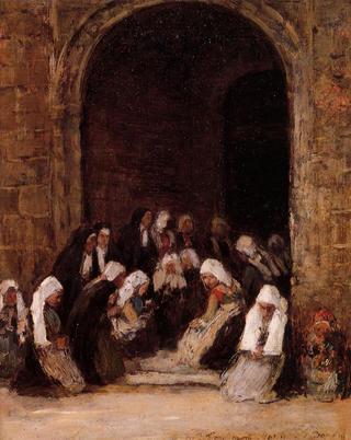 Leaving Mass in Brittany