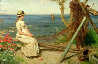 Mending the Nets, Newlyn, Cornwall