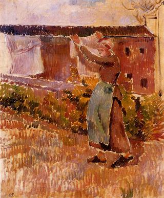 Women Tending the Laundry (study)