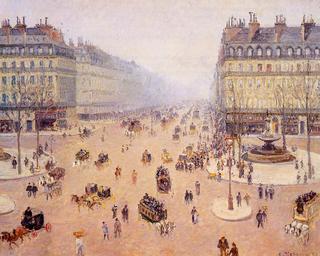 Avenue de l'Opera, Place du Theatre Francais: Misty Weather
