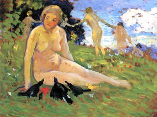 Nymphs with Crows