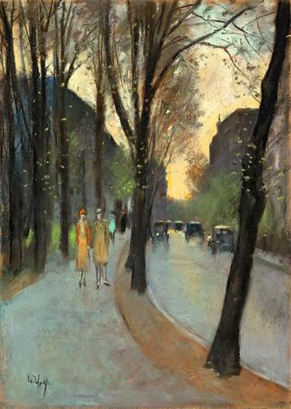 Berliner Straße im Vorfrühling