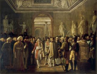 Napoleon receives the deputies of the army at the Louvre after his coronation. December 8, 1804
