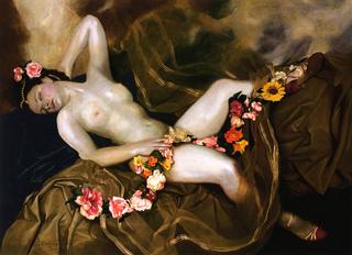 Reclining Nude with a Floral Garland