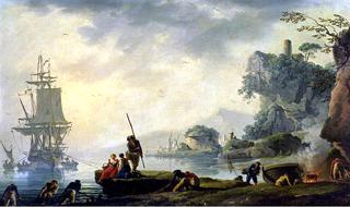 The Return of the Fishermen in a Coastal Landscape