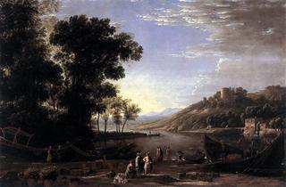 Landscape with Merchants
