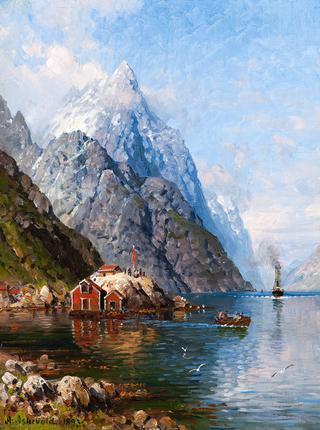 The steamer entering Sognefjord