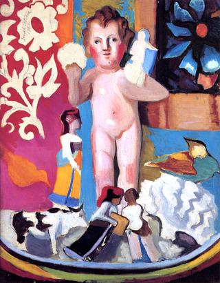 Still Life with Putto and Figurines