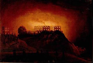Nottingham Castle on Fire, 10 October 1831