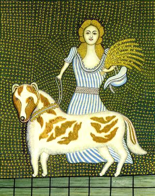 Girl with Dog