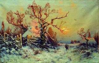 Winter Evening in the Village