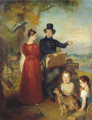 Self Portrait with Wife and Children