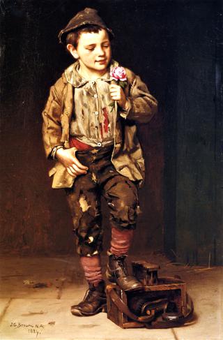 Shoeshine Boy with a Rose
