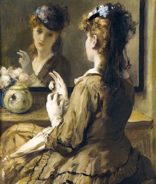 Woman with Gloves and Parasol
