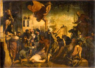 The Miracle of the Hammer (after Jacopo Tintoretto)
