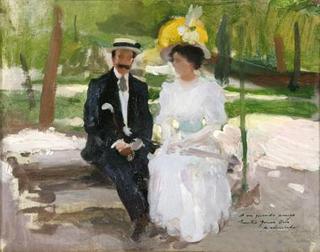 Pareja en  el parque