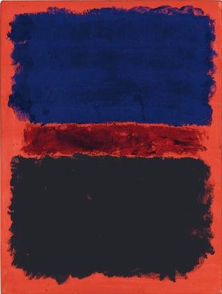 Blue, Red, Black on Red