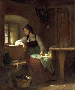 Young Peasant Girl at the Window
