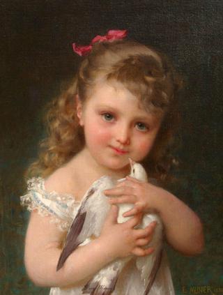 Girl Holding a Dove