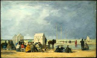 Bathing Time at Deauville