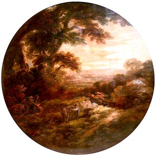 Landscape with Man and Donkey