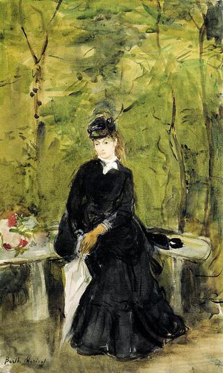 The Artist's Sister Edma Seated in a Park
