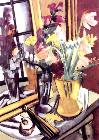 Still Life with Violet Dahlias