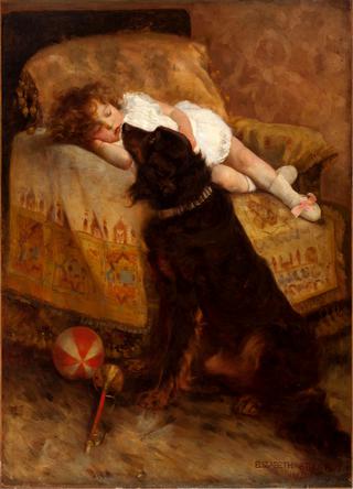 Sleeping Child with Dog