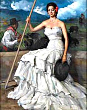 Mujer con picador