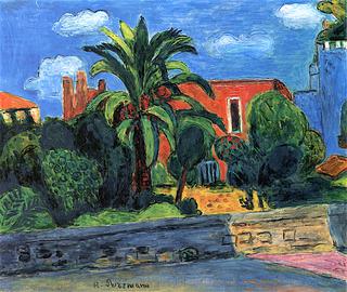 A Garden and Red House on Ischia