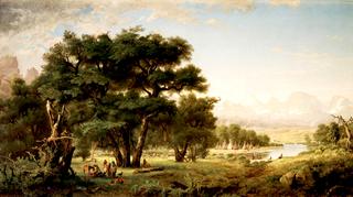 Indian Encampment along the Snake River